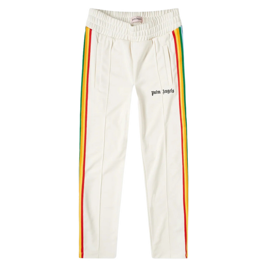 Palm Angels Rainbow Track Pants In Cream