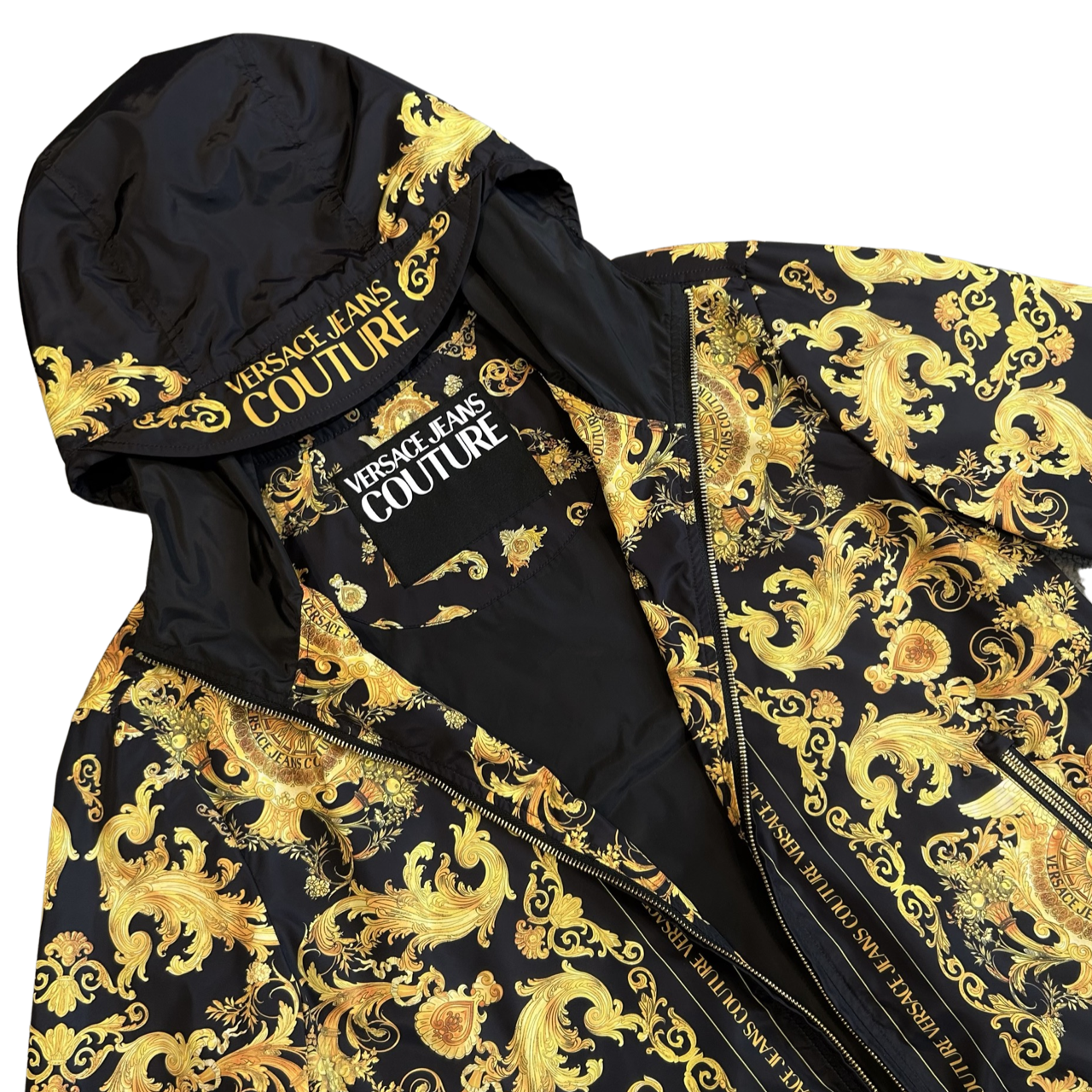 Versace Jeans Couture Jacket In Black & Gold