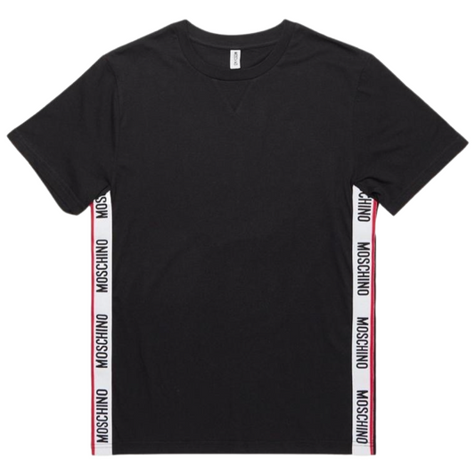 Moschino Side Tape T-shirt In Black