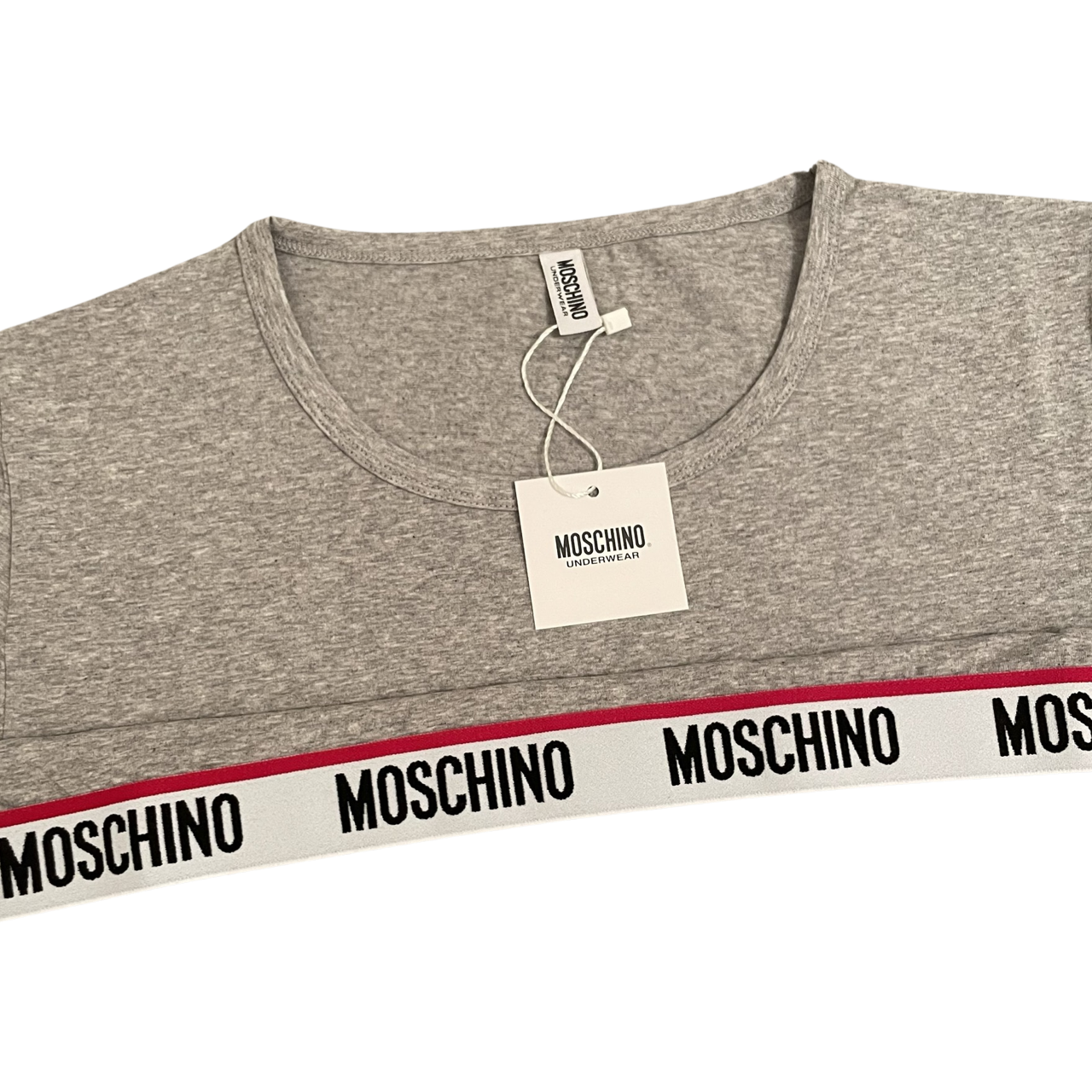 Moschino Tape T-shirt In Grey