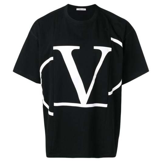 Valentino V T-shirt In Black