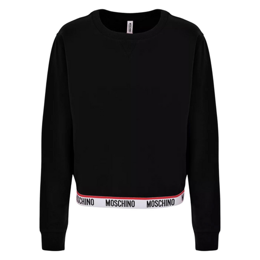 Moschino Tape Sweater In Black