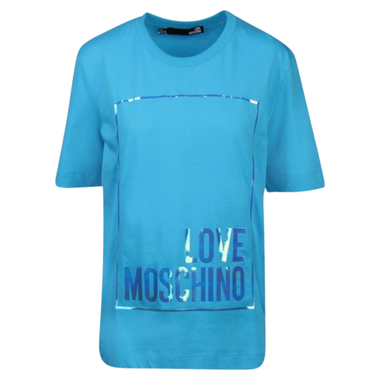 Love Moschino Logo T-shirt In Blue