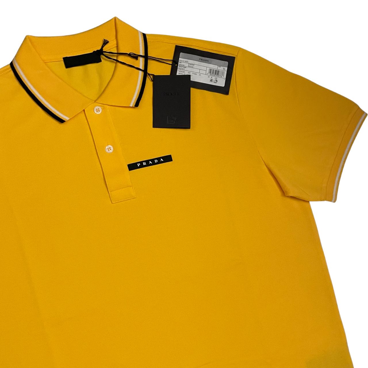 Prada Polo Shirt In Yellow