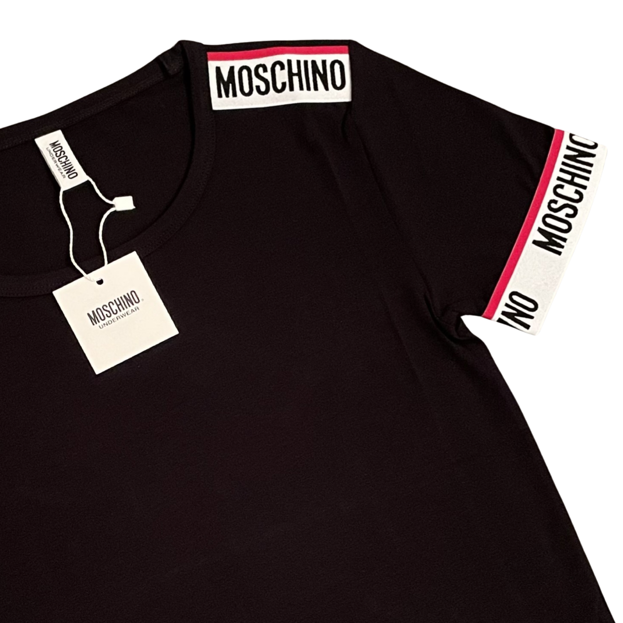 Moschino Tape T-shirt In Black