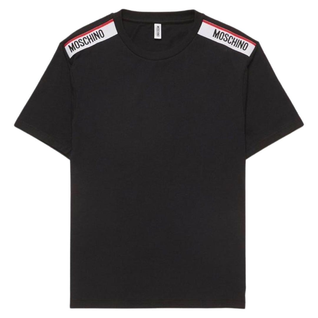 Moschino Tape T-shirt In Black