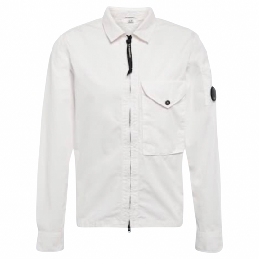 CP Company Lens Overshirt In White