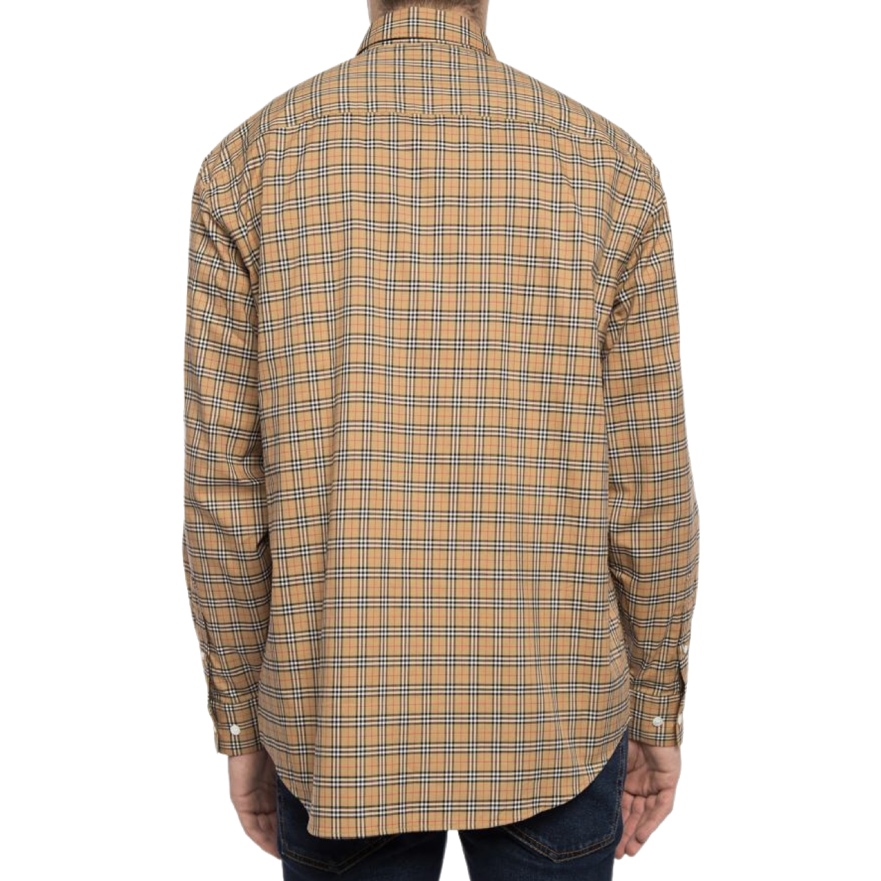 Burberry Check Shirt In Beige