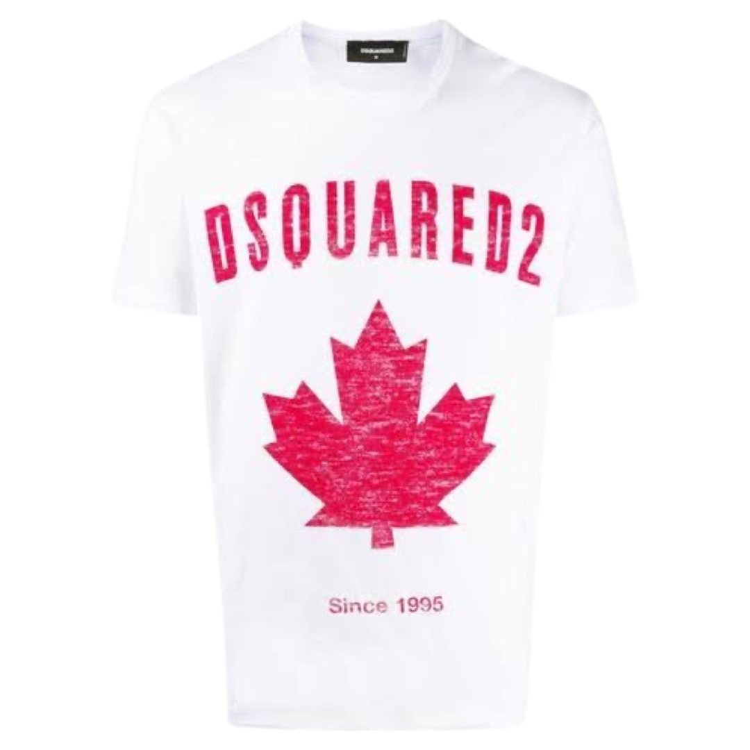 Dsquared2 Maple Leaf T-shirt In White