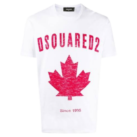 Dsquared2 Maple Leaf T-shirt In White