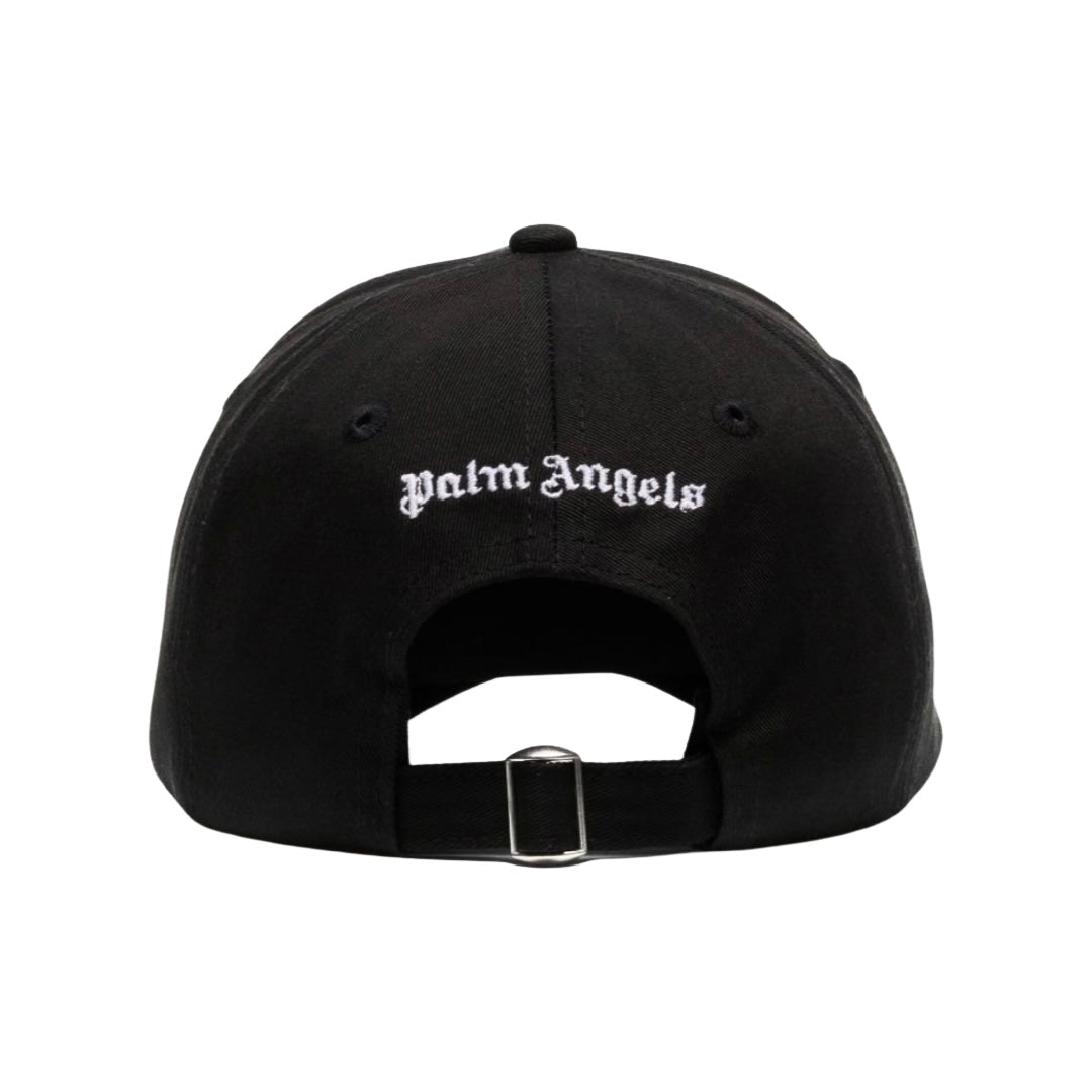 Palm Angels Logo Hat In Black