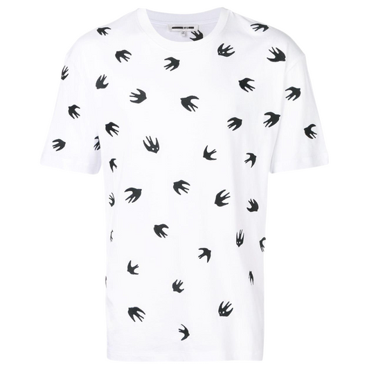Alexander McQueen Swallows T-shirt In White