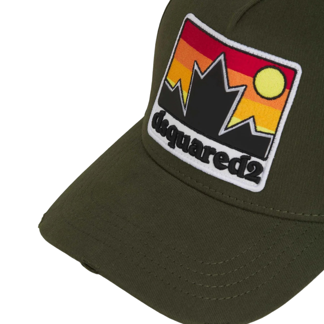 Dsquared2 Logo Hat In Khaki