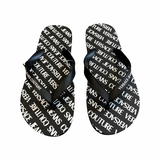 Versace Jeans Couture Flip Flops In Black