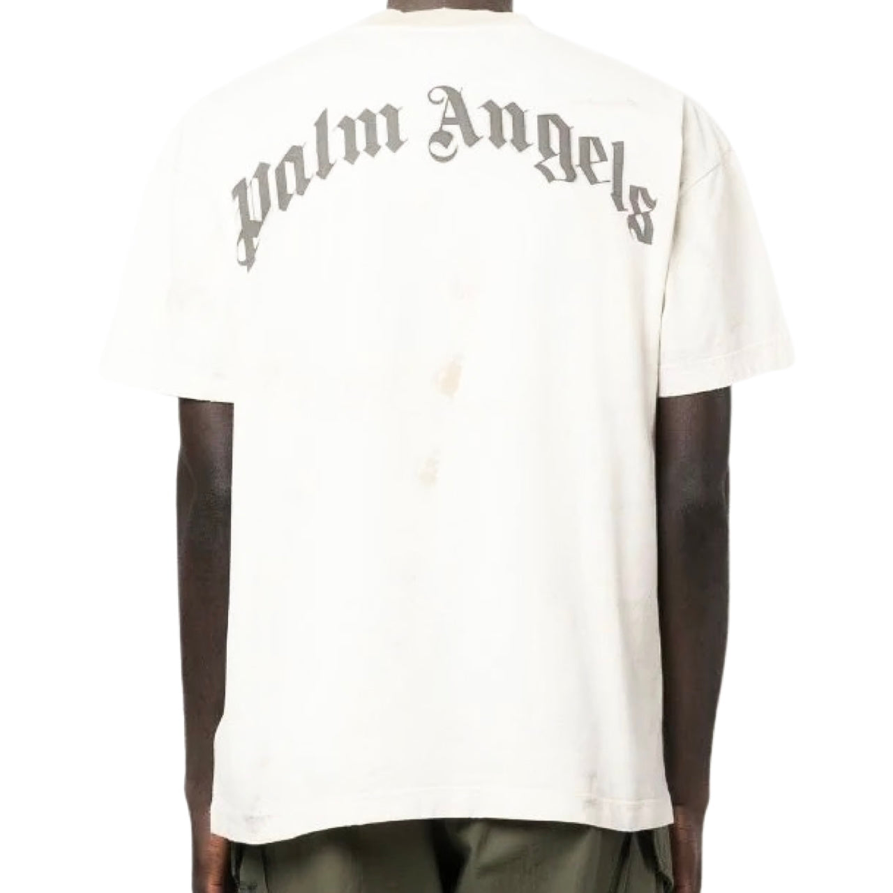 Palm Angels Logo T-shirt In Off White