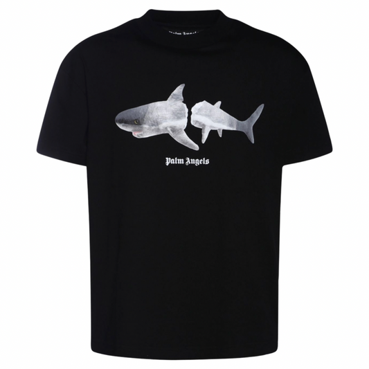 Palm Angels Shark T-shirt In Black