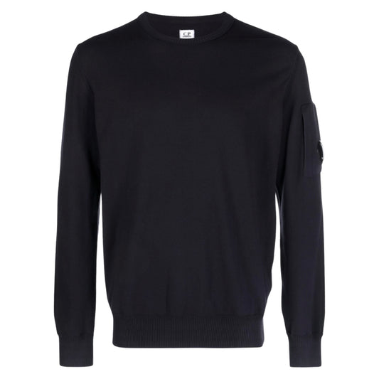 CP Company Lens Sweater In Navy