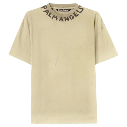 Palm Angels Logo T-shirt In Sand