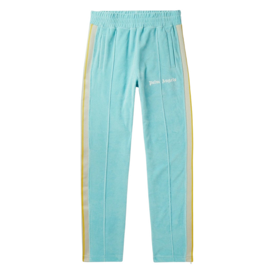Palm Angels Velour Track Pants In Mint