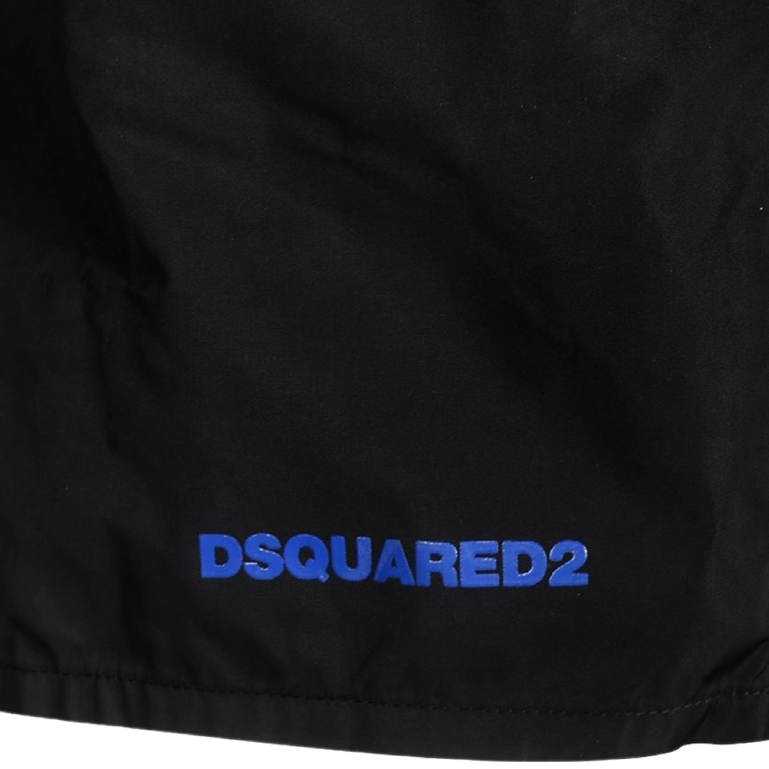 Dsquared2 ICON Swim Shorts In Black & Blue