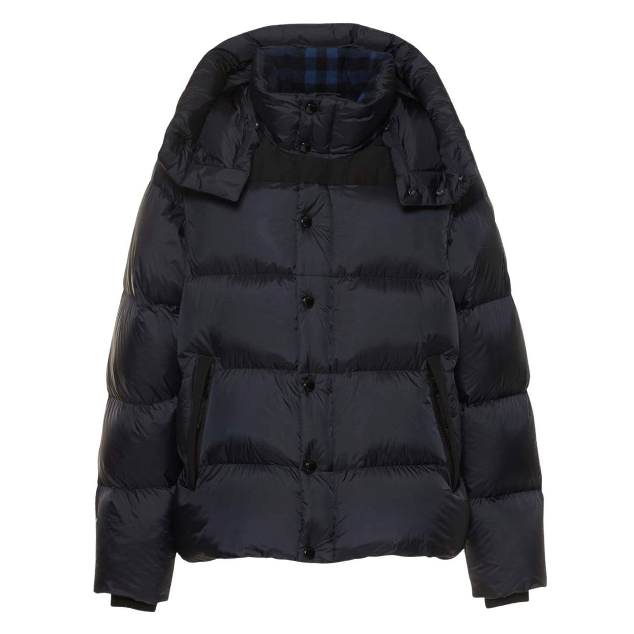 Burberry Detachable Sleeves Coat In Navy