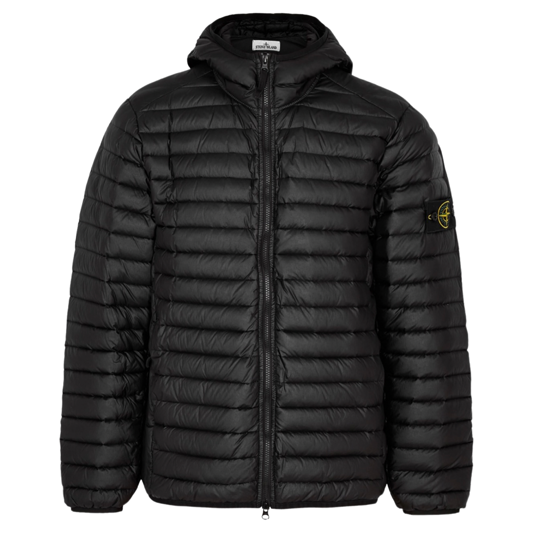 Stone Island Quilted Shell Jacket In Black