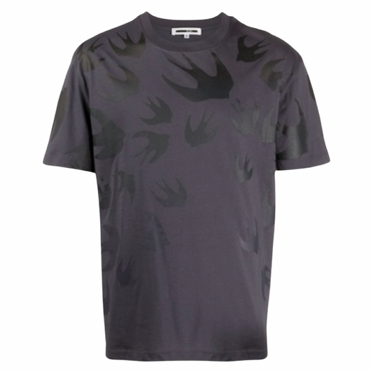 Alexander McQueen Swallows T-shirt In Dark Grey