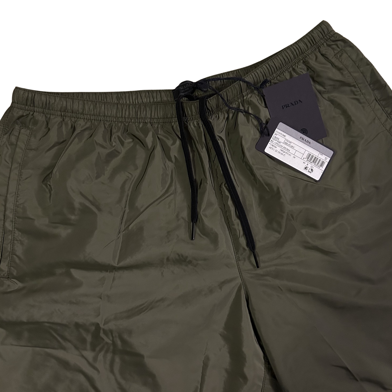 Prada Swim Shorts In Khaki