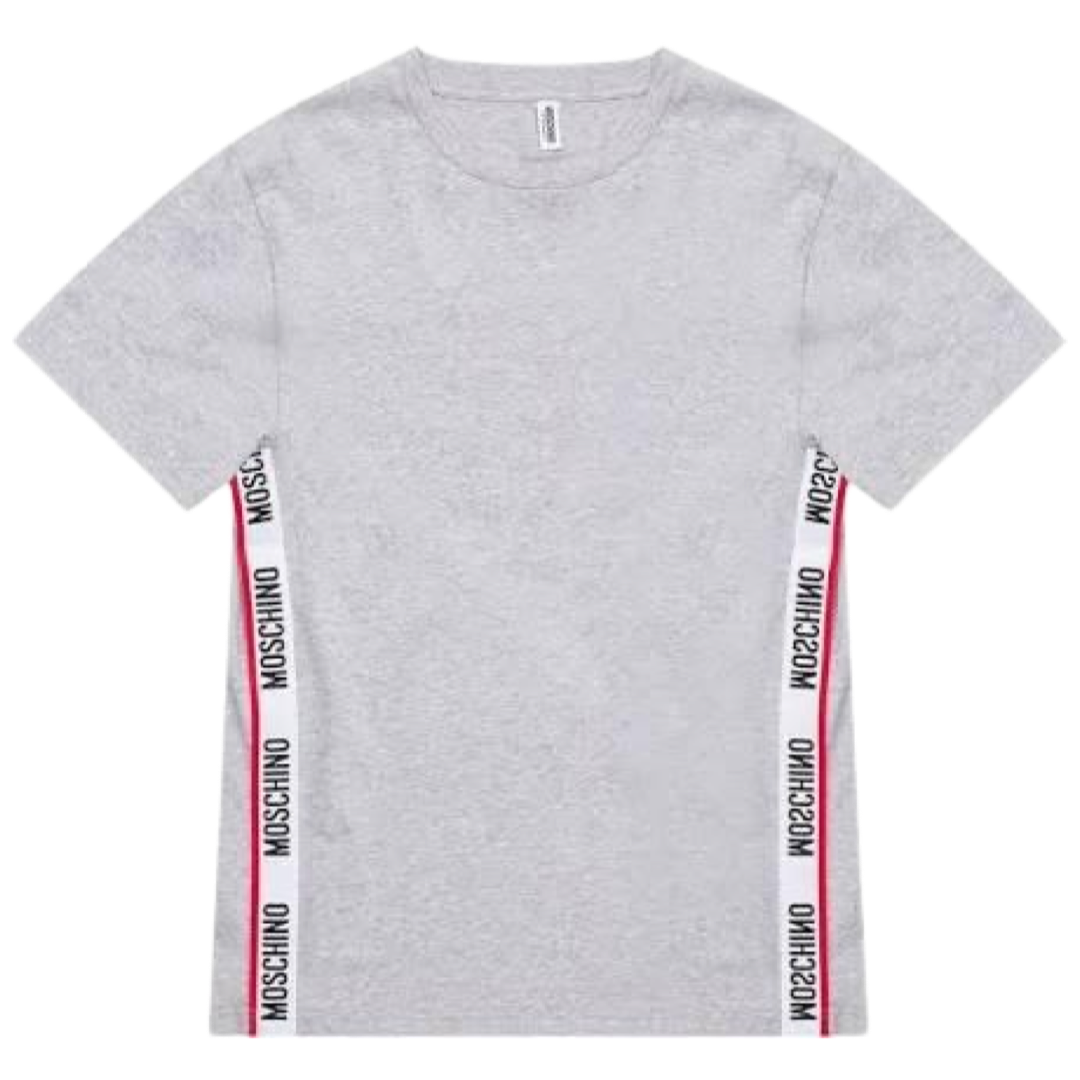 Moschino Side Tape T-shirt In Grey