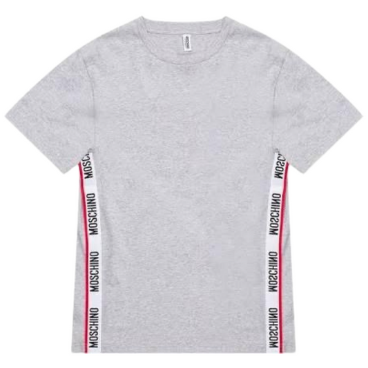 Moschino Side Tape T-shirt In Grey