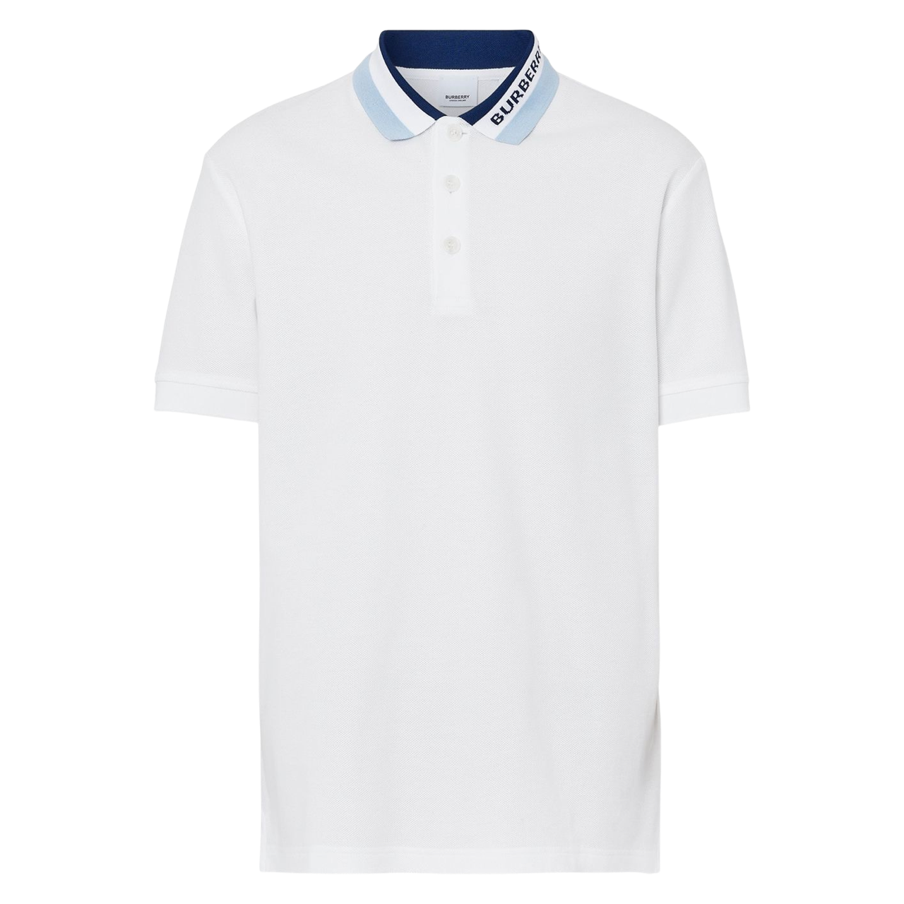 Burberry Trim Polo Shirt In White