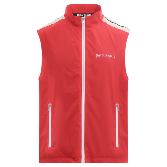 Palm Angels Track Gilet In Red