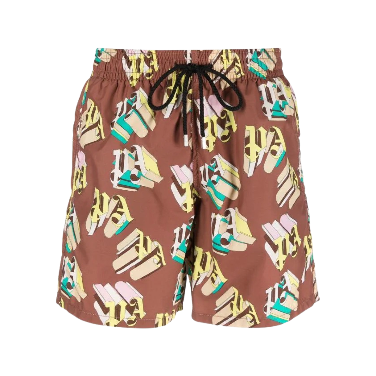 Palm Angels PA Logo Swim Shorts In Bronze