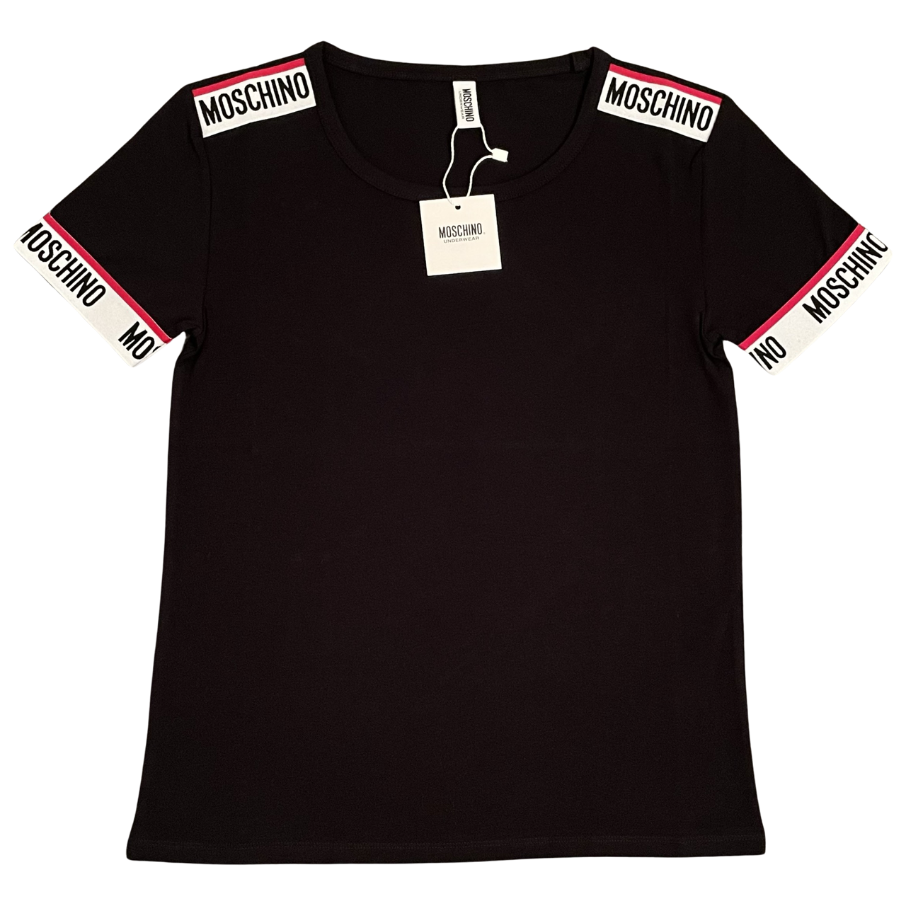 Moschino Tape T-shirt In Black