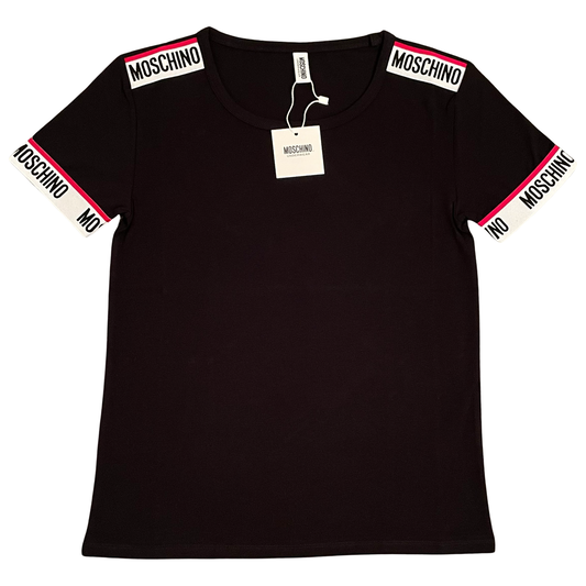 Moschino Tape T-shirt In Black