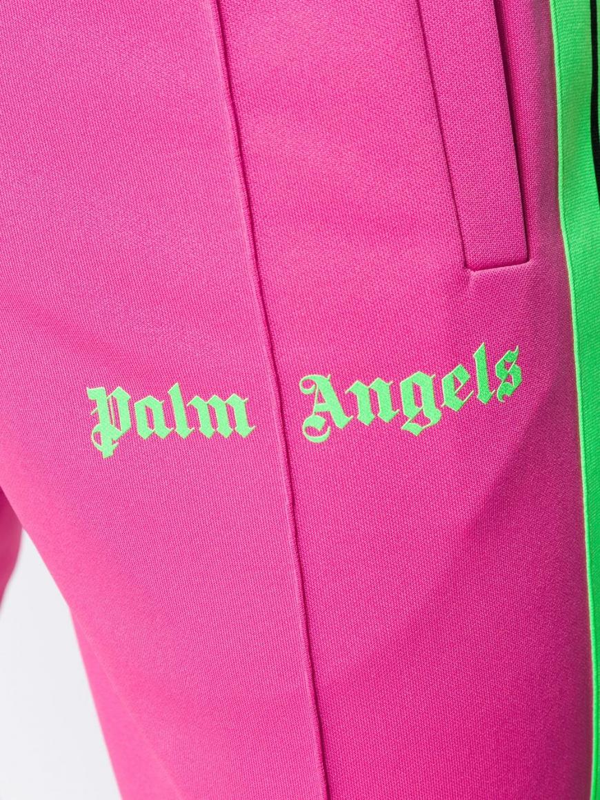 Palm Angels Track Pants In Pink & Green