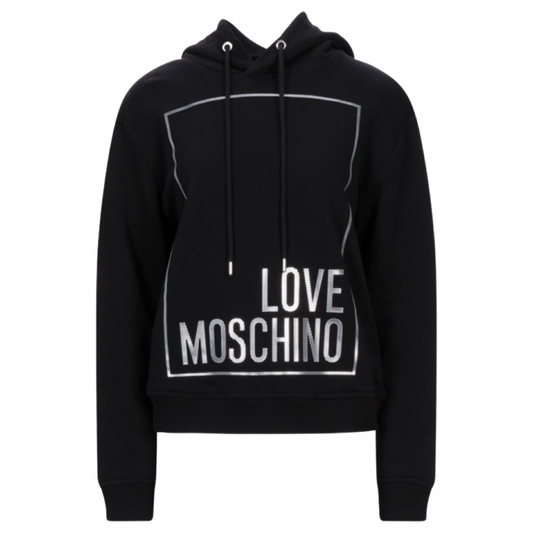 Love  Moschino Logo Hoodie In Black