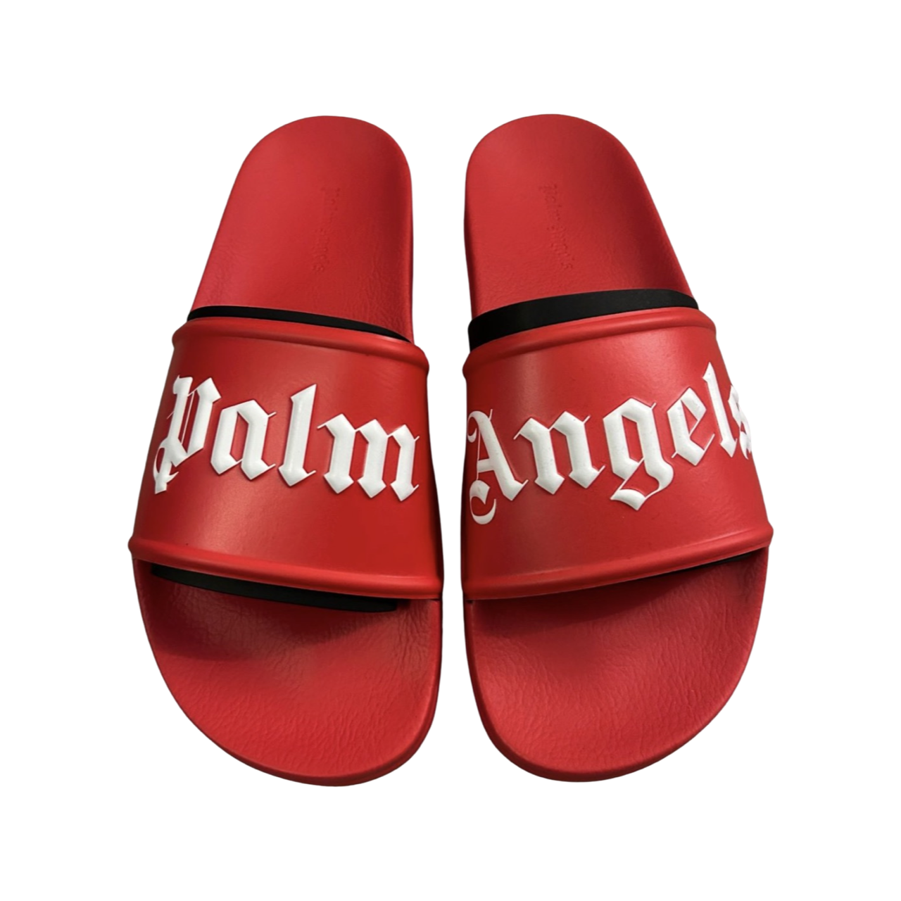 Palm Angels Logo Sliders In Red