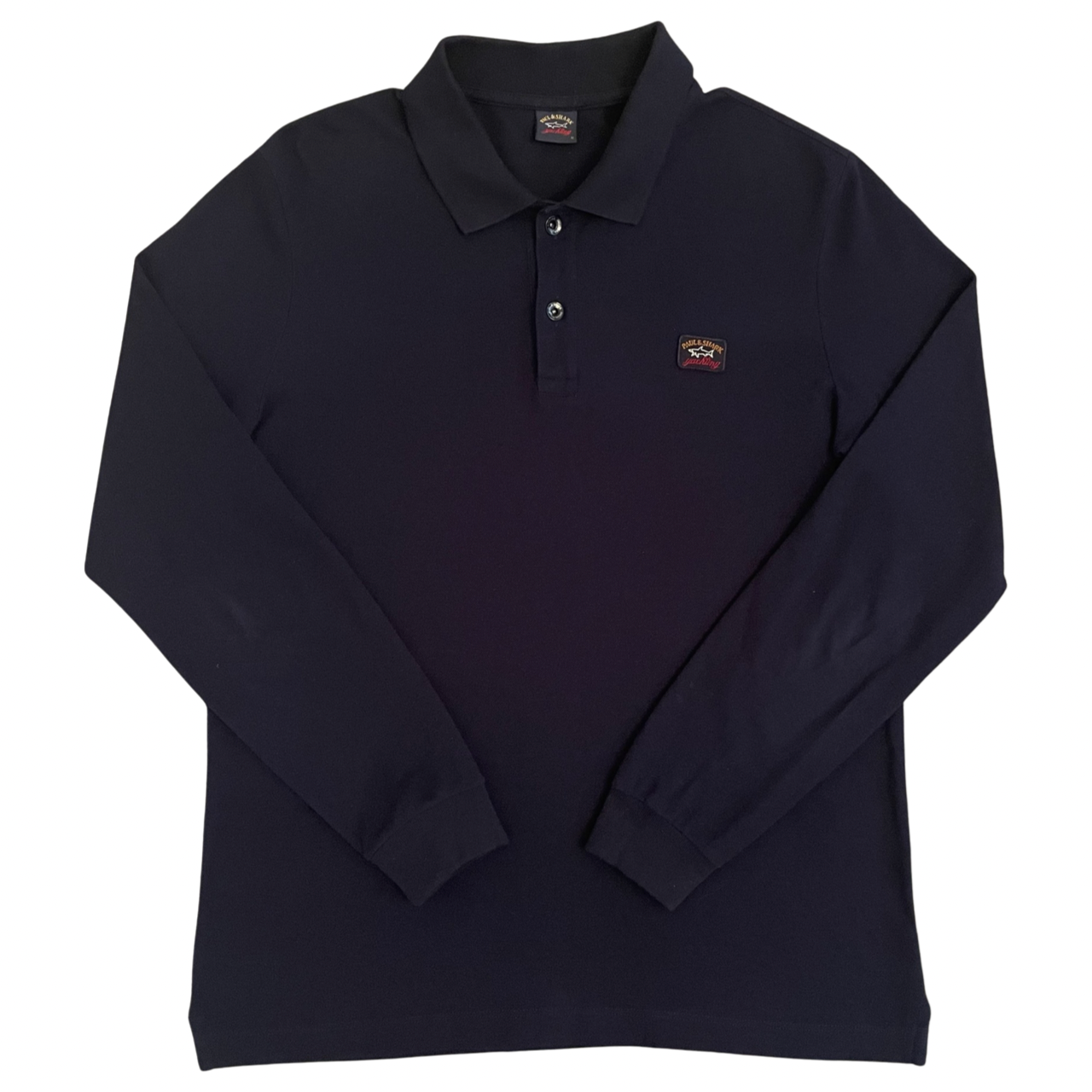 Paul & Shark Long Sleeve Polo Shirt In Navy