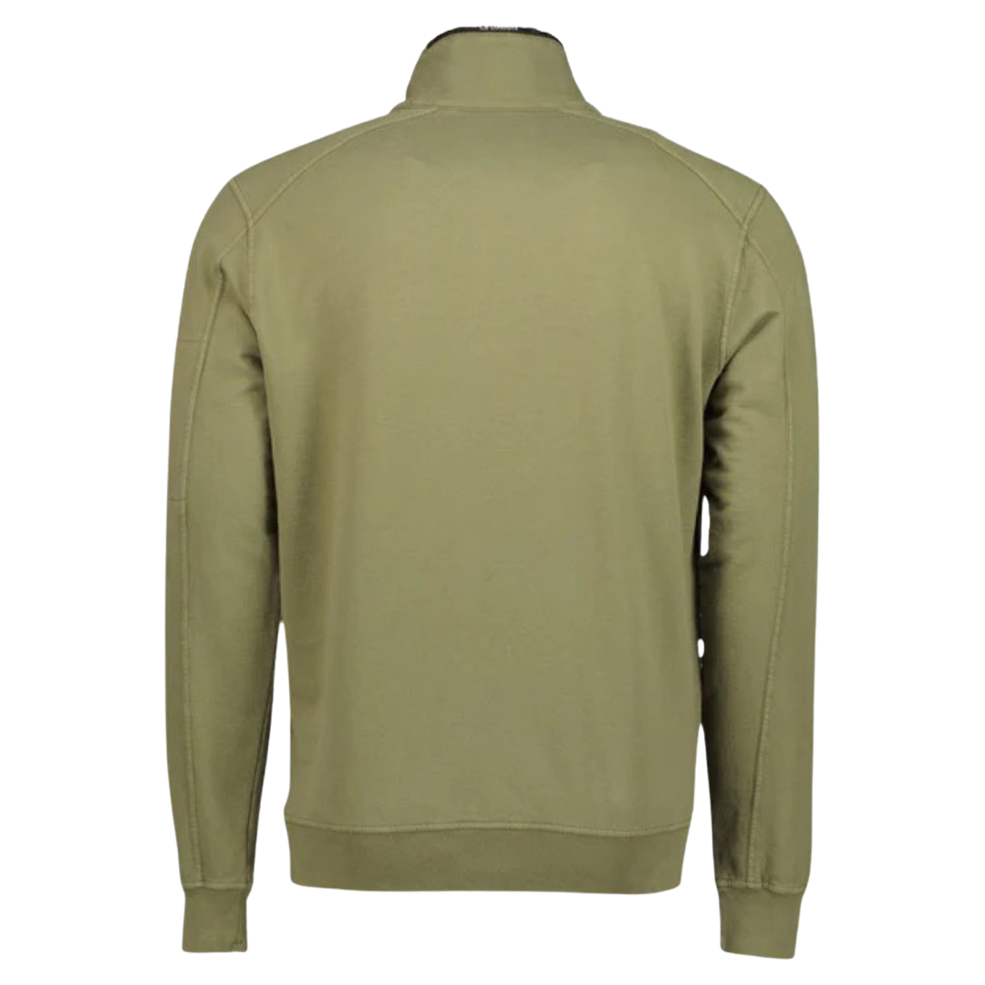 CP Company Half Zip Lens Sweater In Khaki