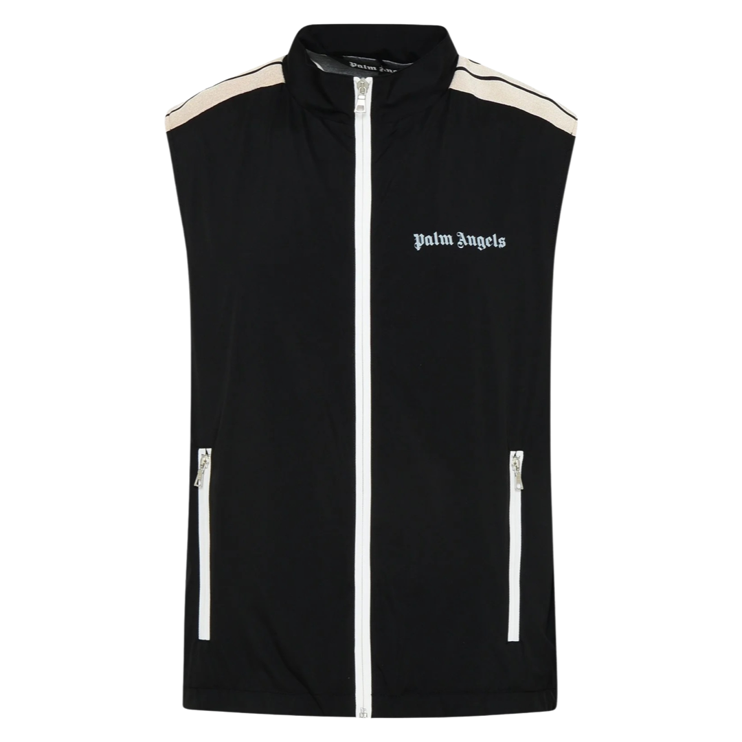 Palm Angels Track Gilet In Black