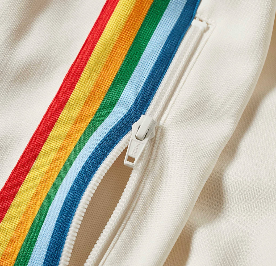 Palm Angels Rainbow Track Pants In Cream