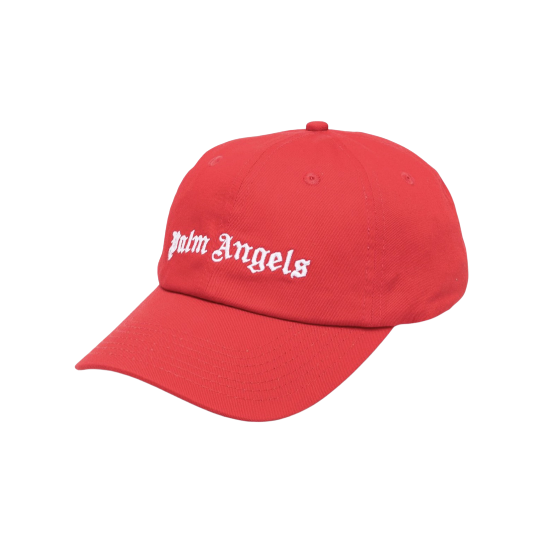 Palm Angels Logo Hat In Red