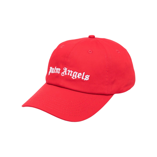 Palm Angels Logo Hat In Red